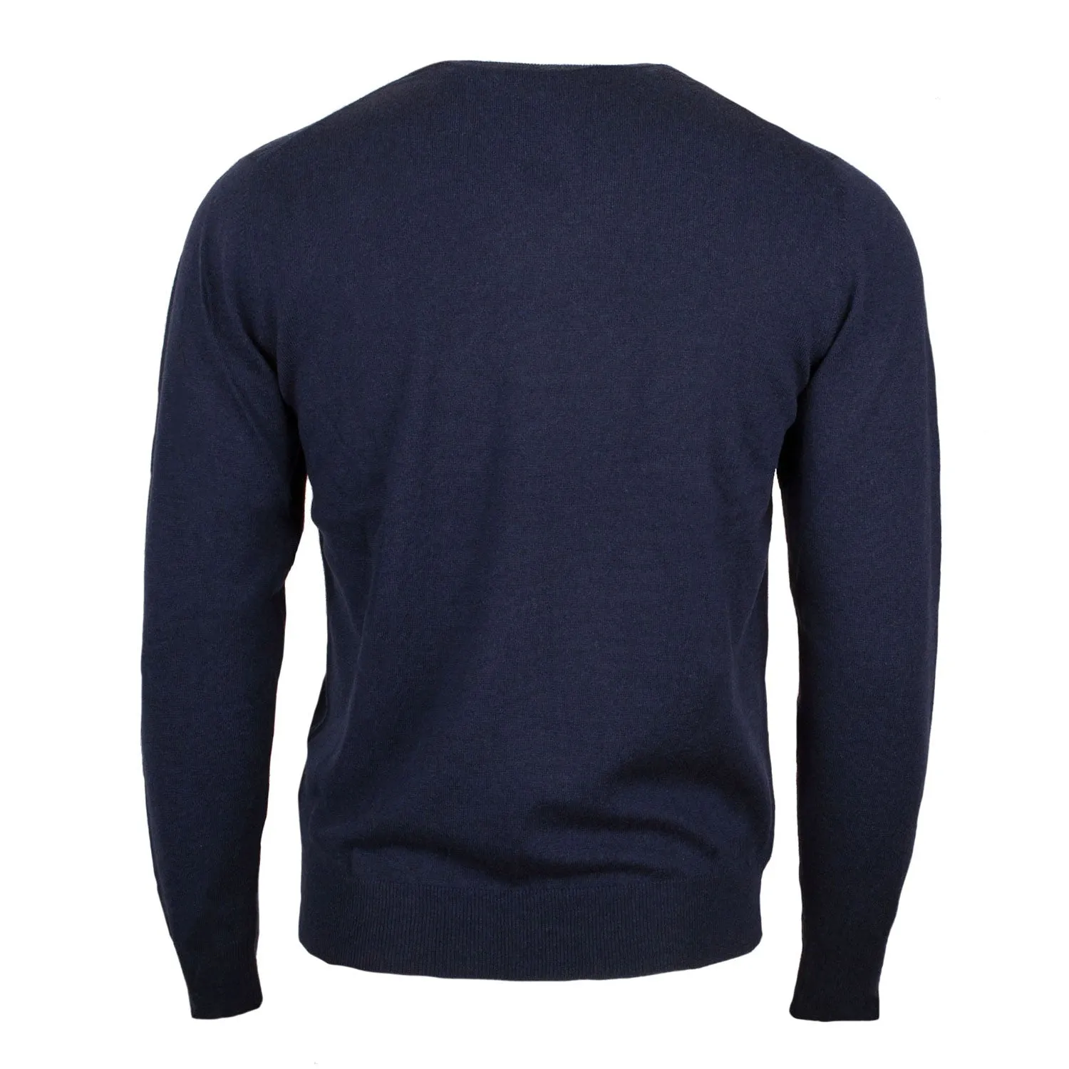 100% Merino Gents V Neck Sweater Cosmos