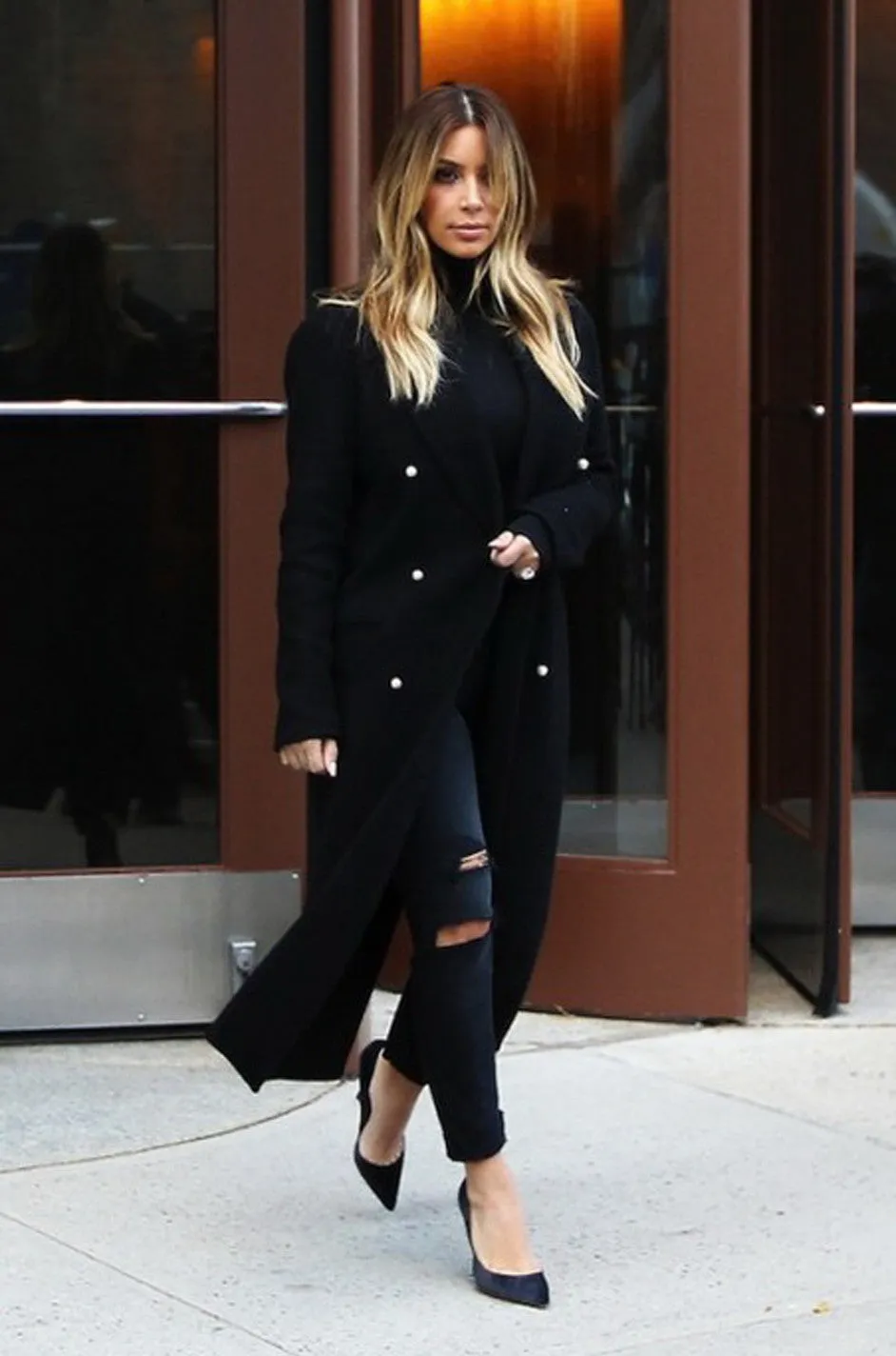 2013 Kim Kardashian Favorite Pre-Fall Celine Pearl Coat