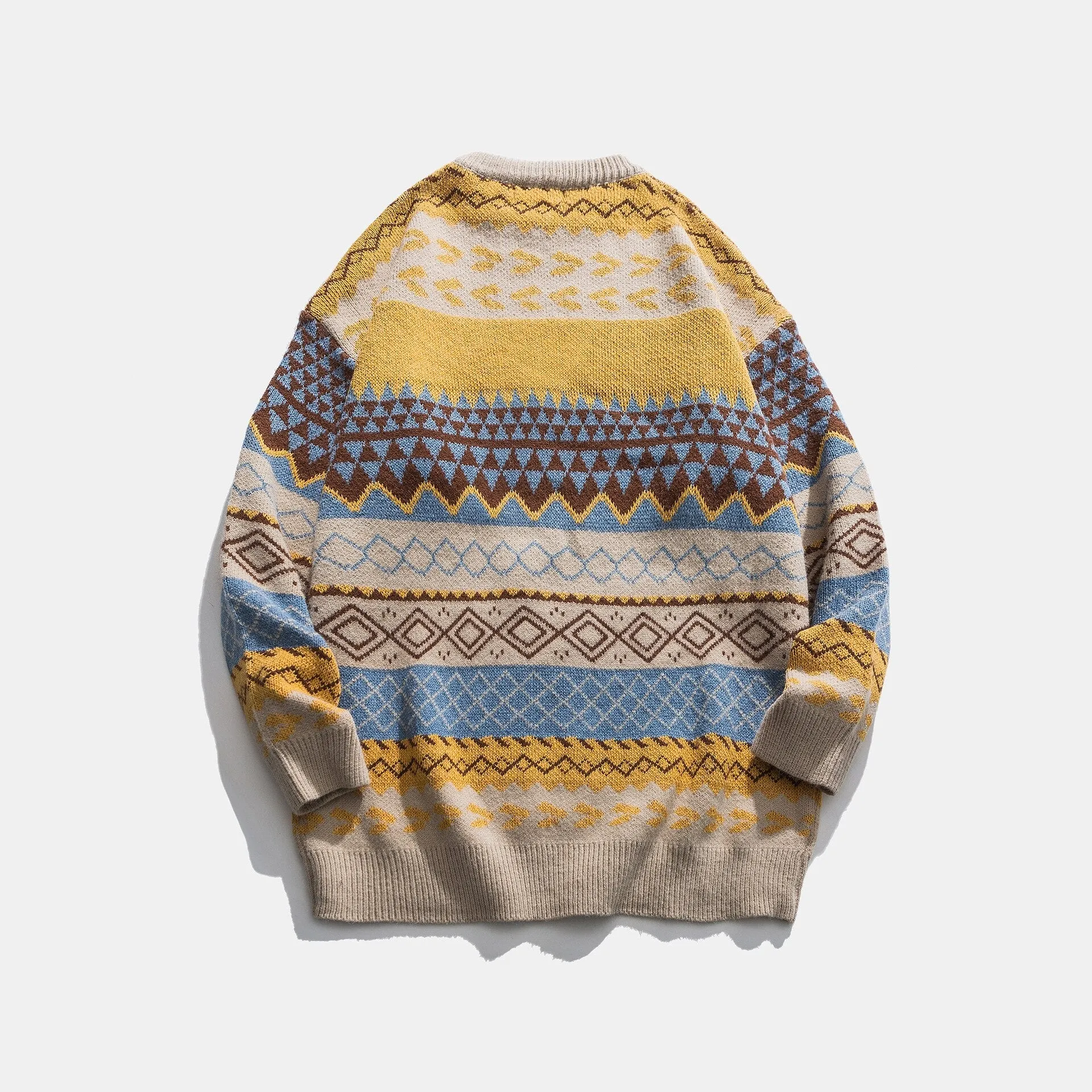 Apricot Harvest Aztec Cotton Mens Sweater