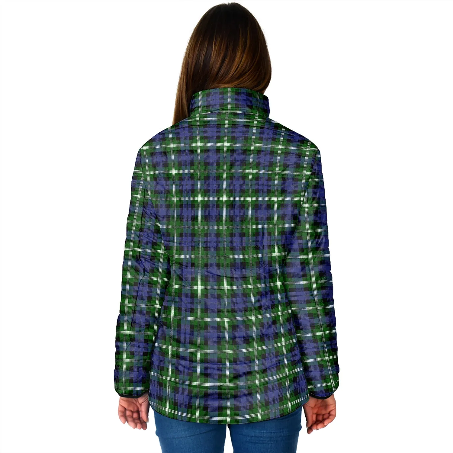 Baillie (Bailey) Tartan Padded Jacket with Family Crest