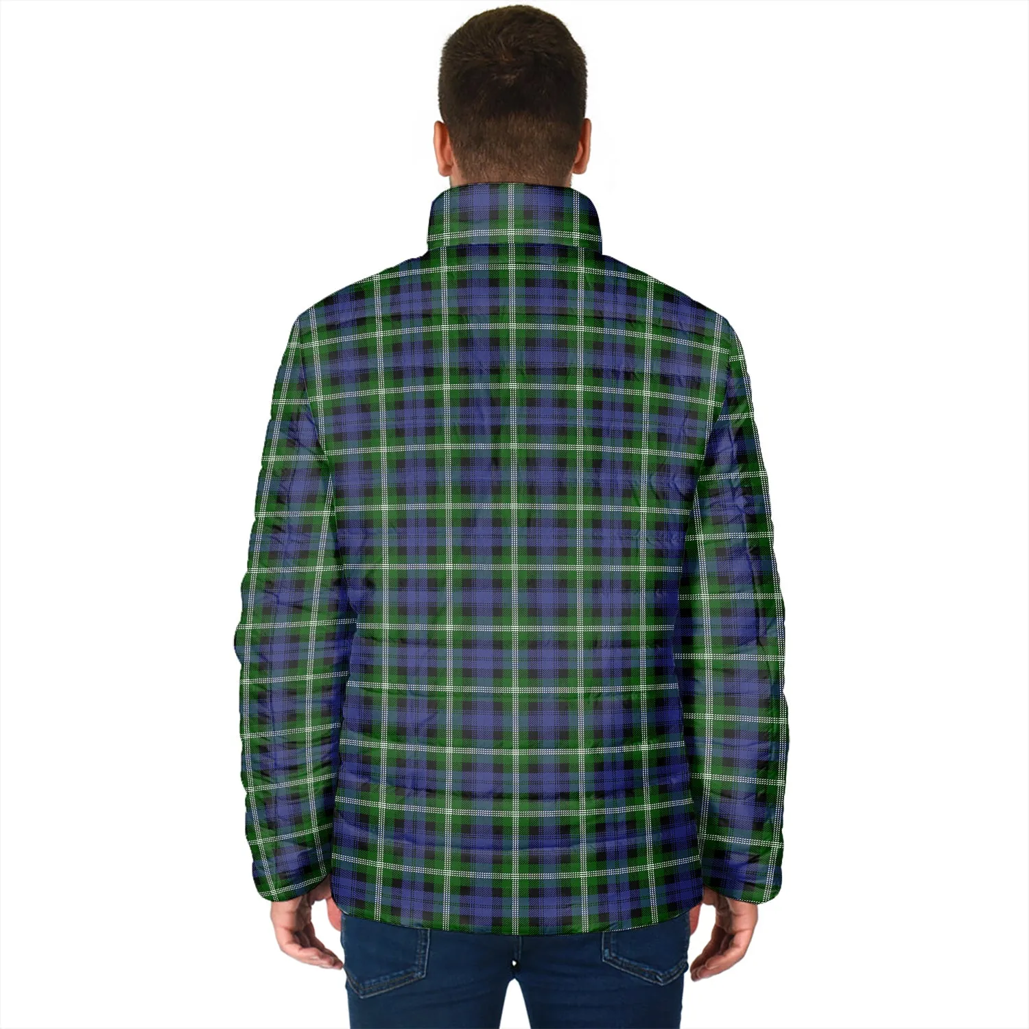 Baillie (Bailey) Tartan Padded Jacket with Family Crest