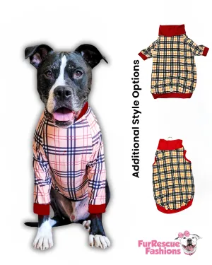 Barkberry Plaid PAWjama with black Neck & Trim/Sleeves