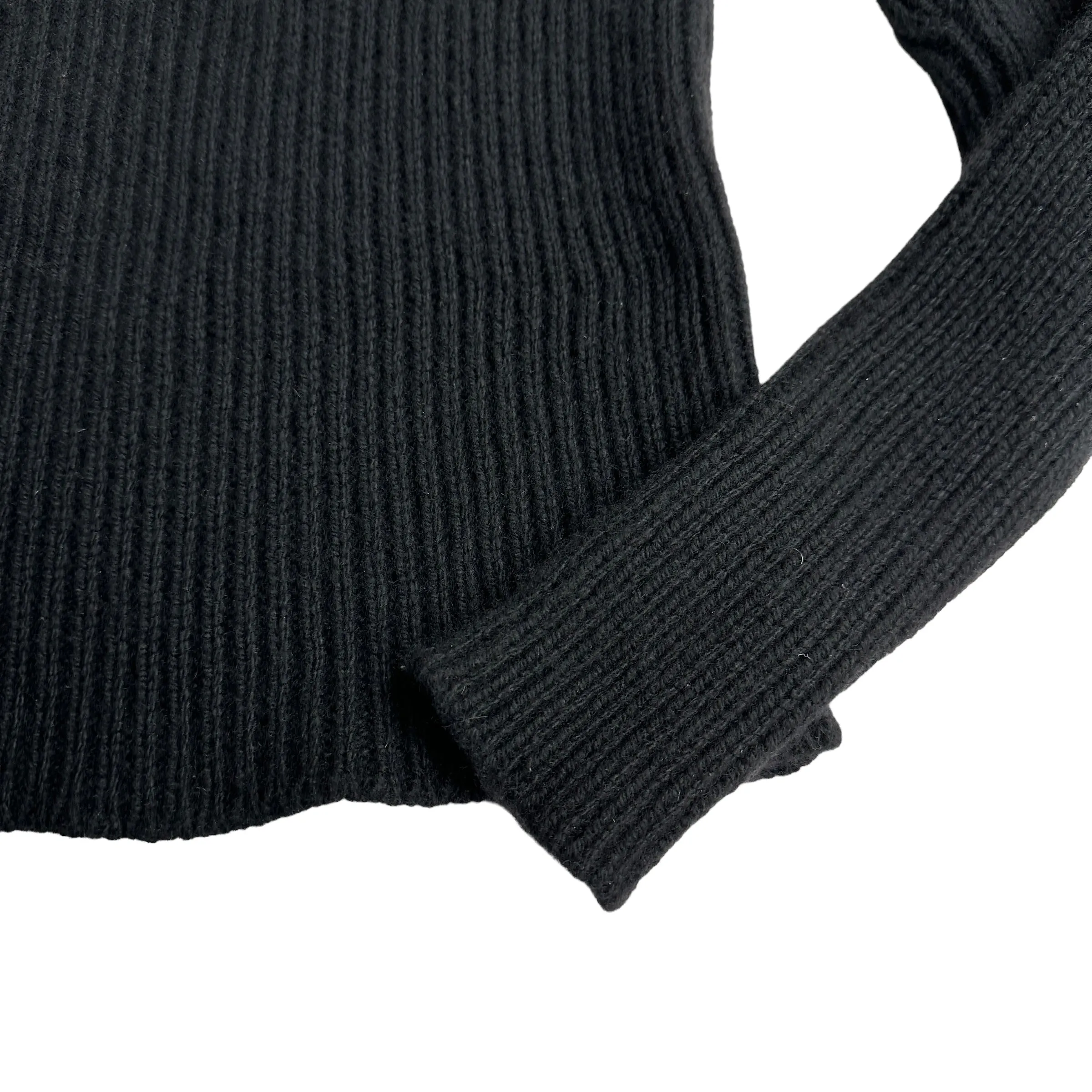 Black Cashmere Turtleneck Sweater - XS