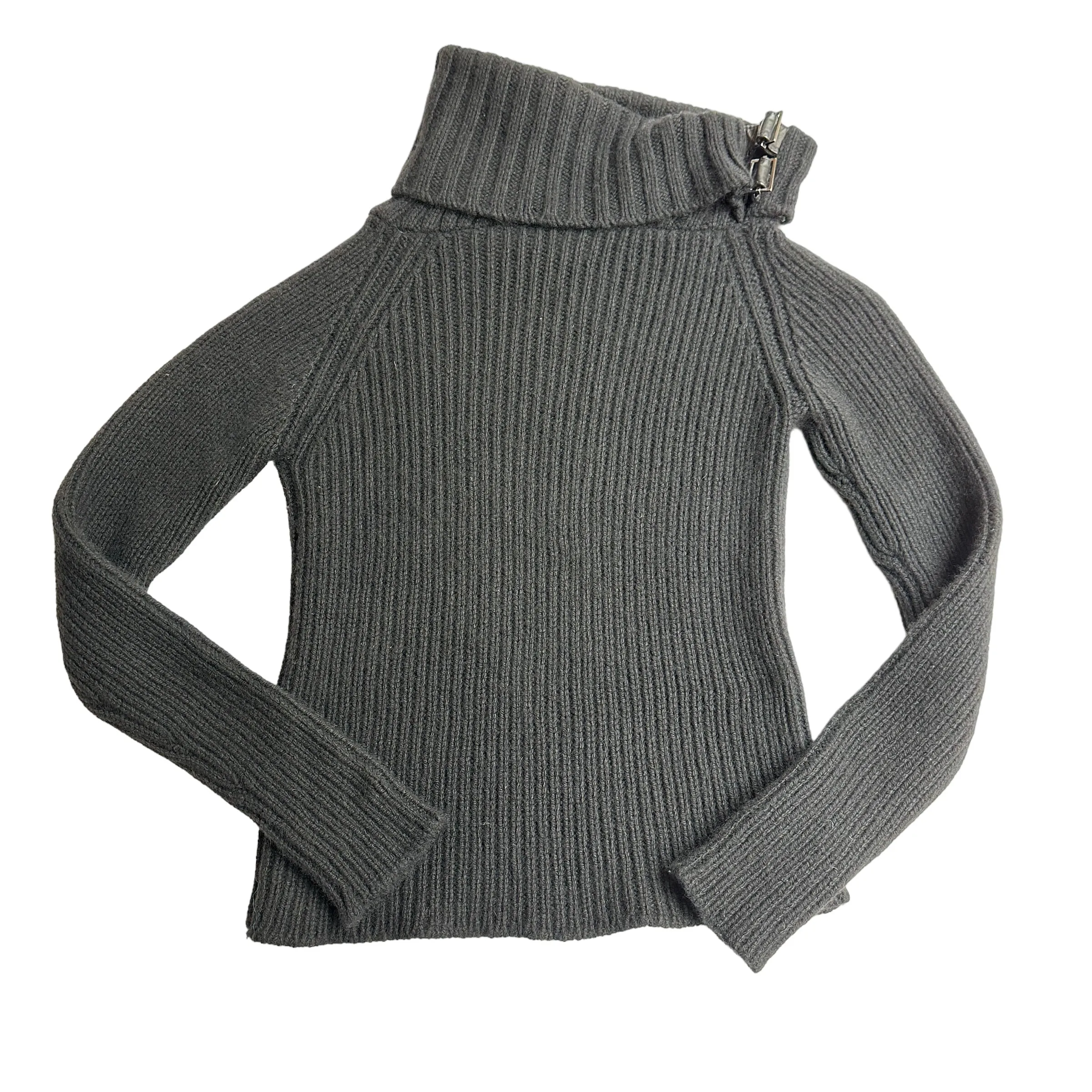 Black Cashmere Turtleneck Sweater - XS