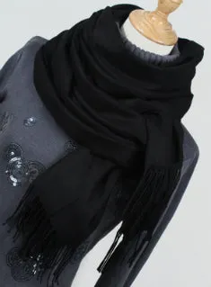 Cashmere Scarves Tassel Lady Thick Warm Scarf