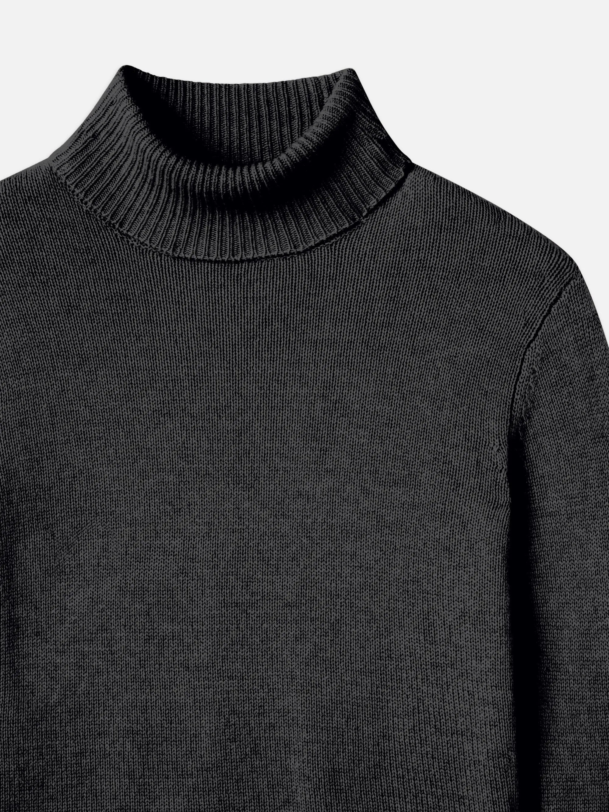 Clean Turtleneck Sweater -- Charcoal Heather