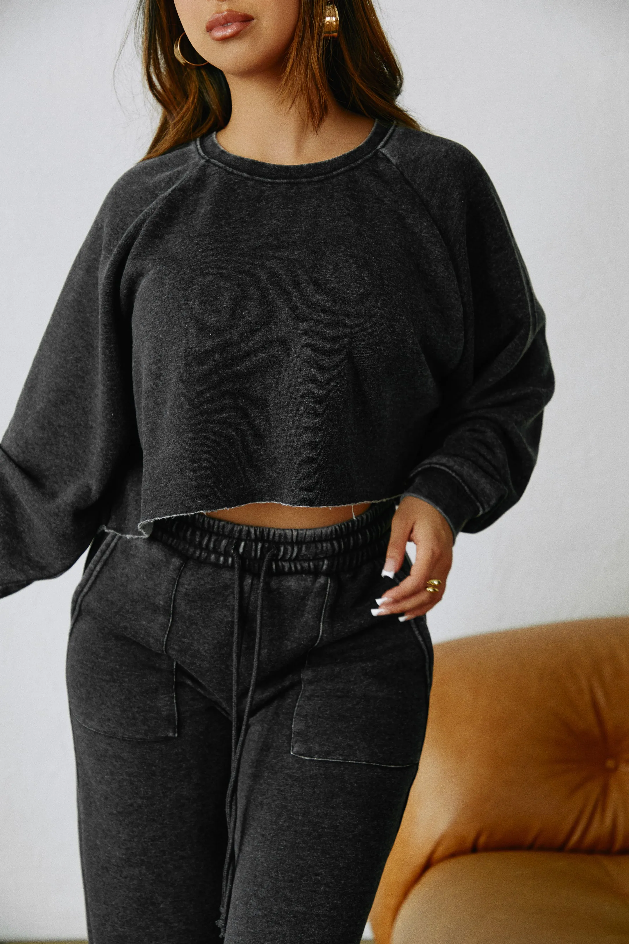 Cozy Moments Crop Sweater - Nude