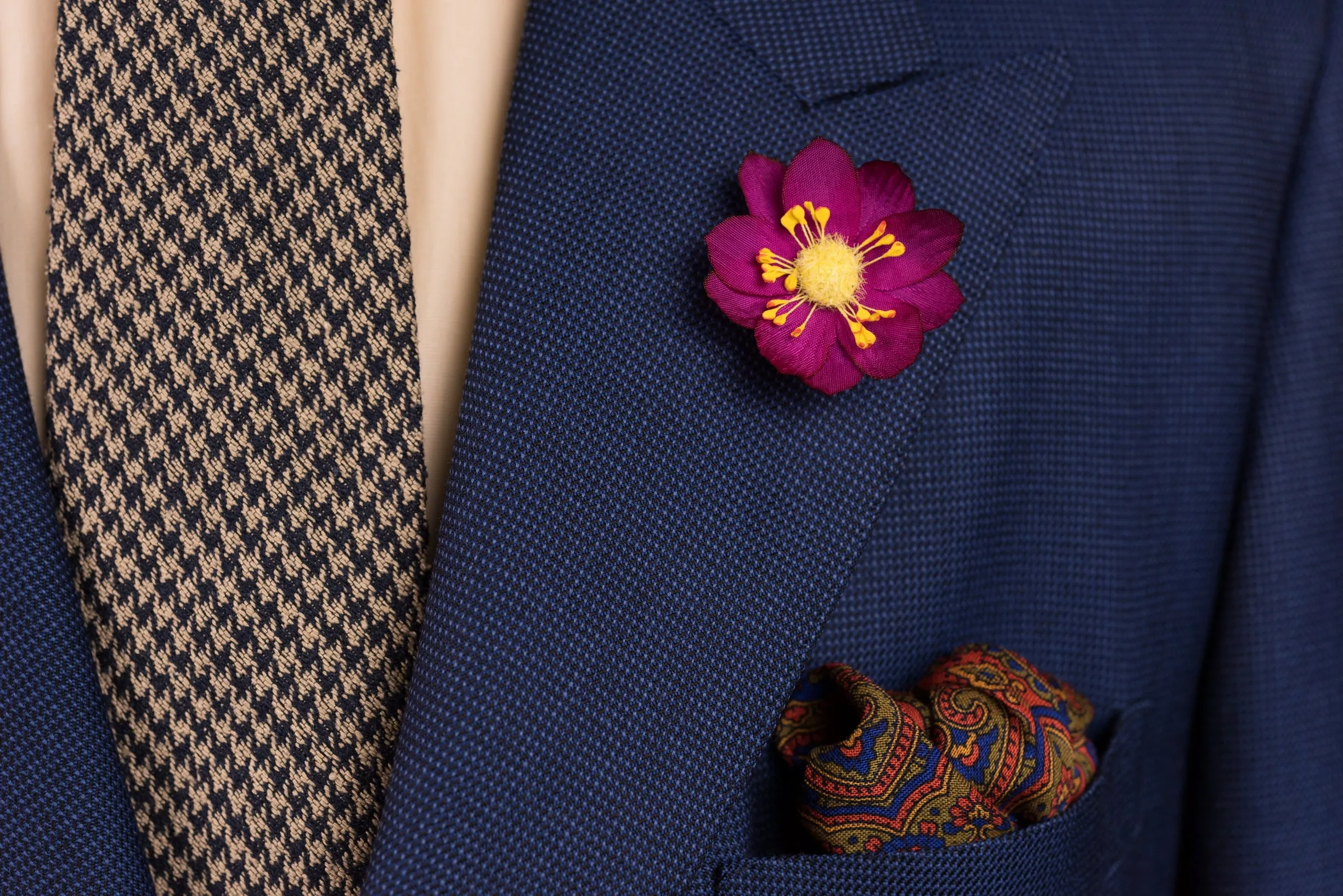 Dark Magenta Lotus Boutonnière Flower