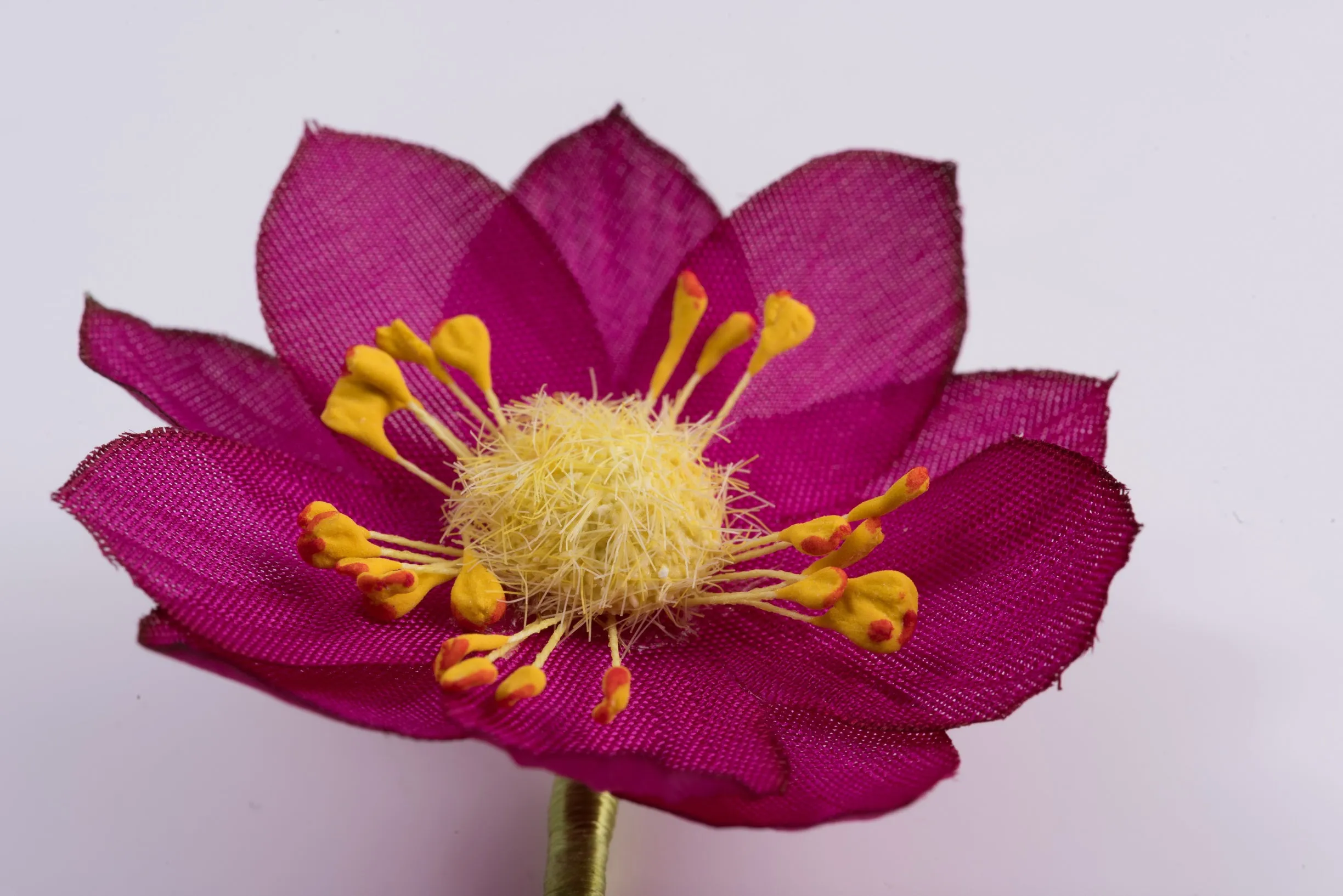 Dark Magenta Lotus Boutonnière Flower