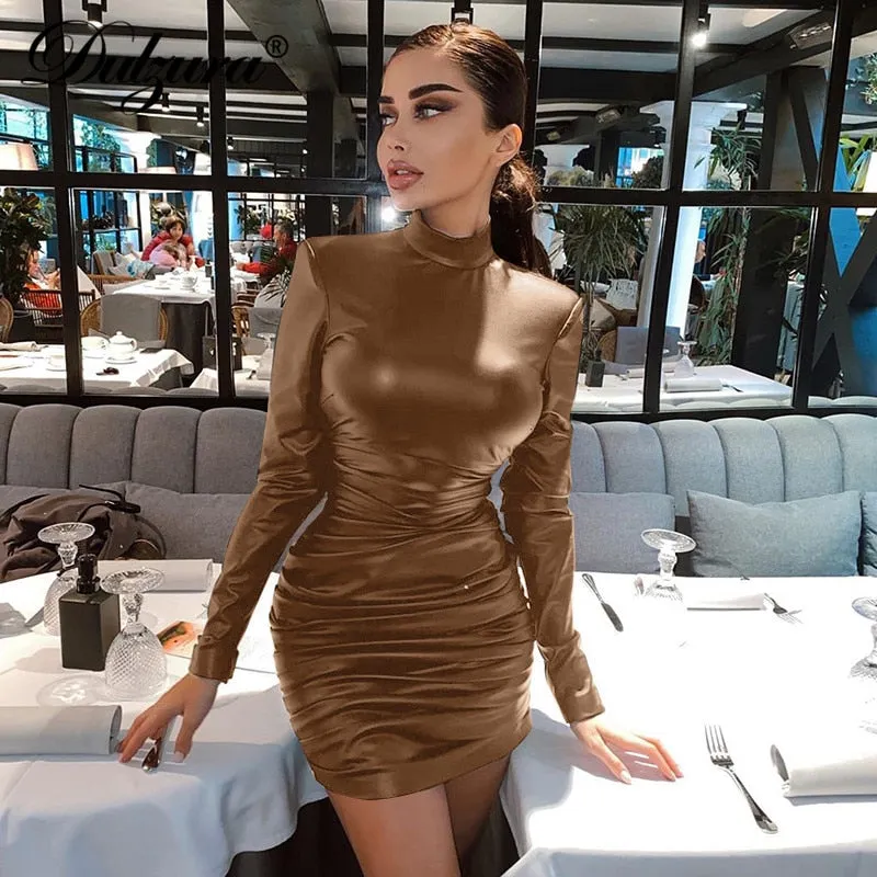 Dulzura Leather Mini Dress