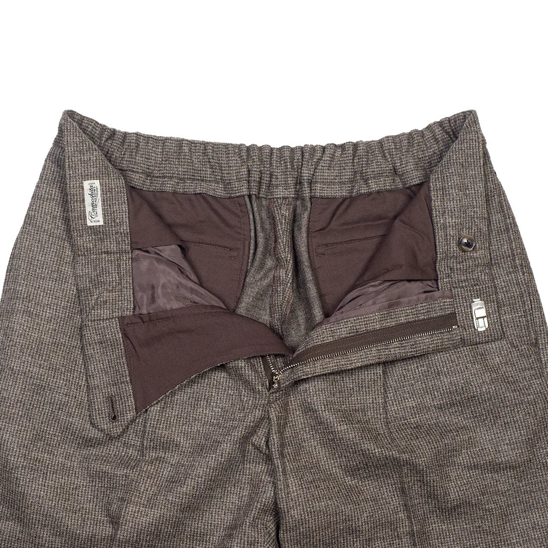 Easy pants in brown puppytooth wool flannel (separates)