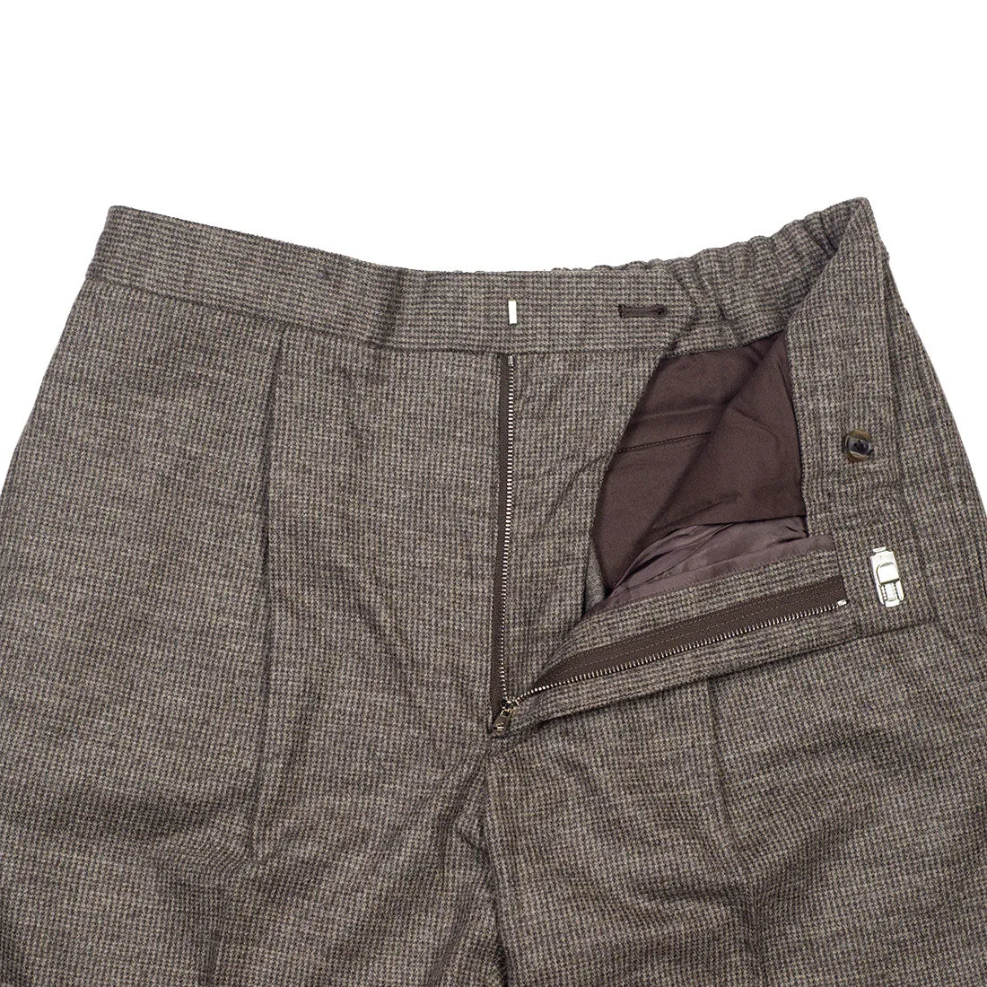 Easy pants in brown puppytooth wool flannel (separates)