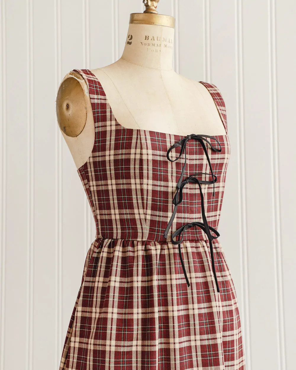 Festive Gathering Plaid Dress