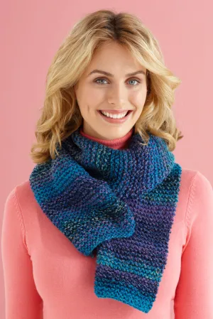 Garter Stitch Two-Ball Scarf (Knit) - Version 1