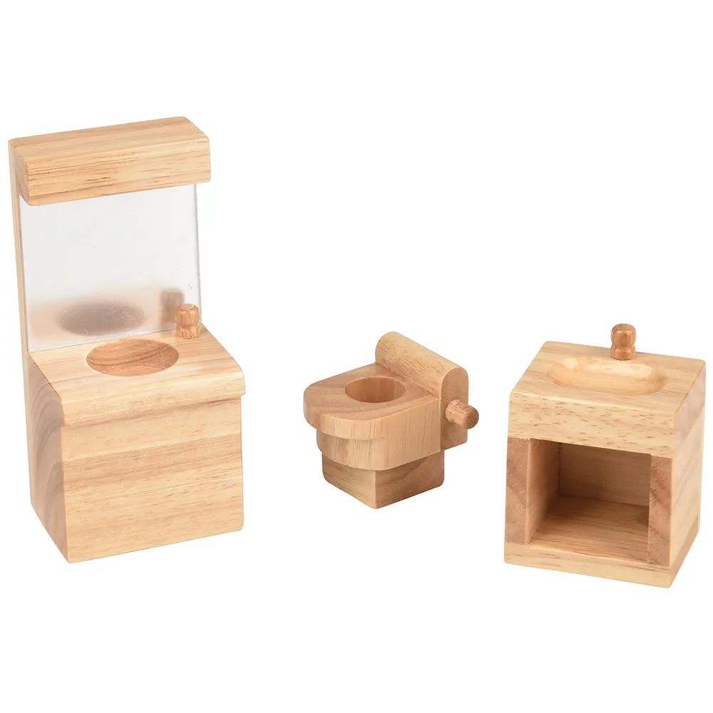 Hardwood Dollhouse Furniture Set | 26 Piece Set