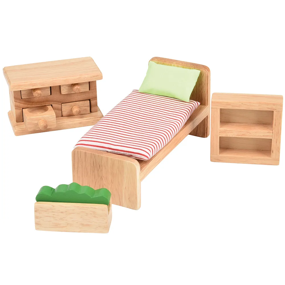 Hardwood Dollhouse Furniture Set | 26 Piece Set