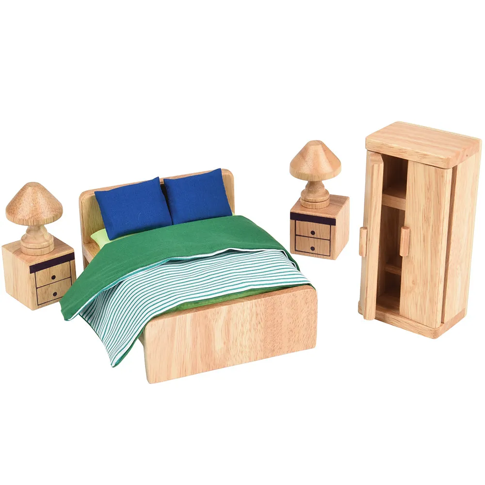 Hardwood Dollhouse Furniture Set | 26 Piece Set