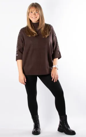 Heather Sparkle Jumper | Chocolate