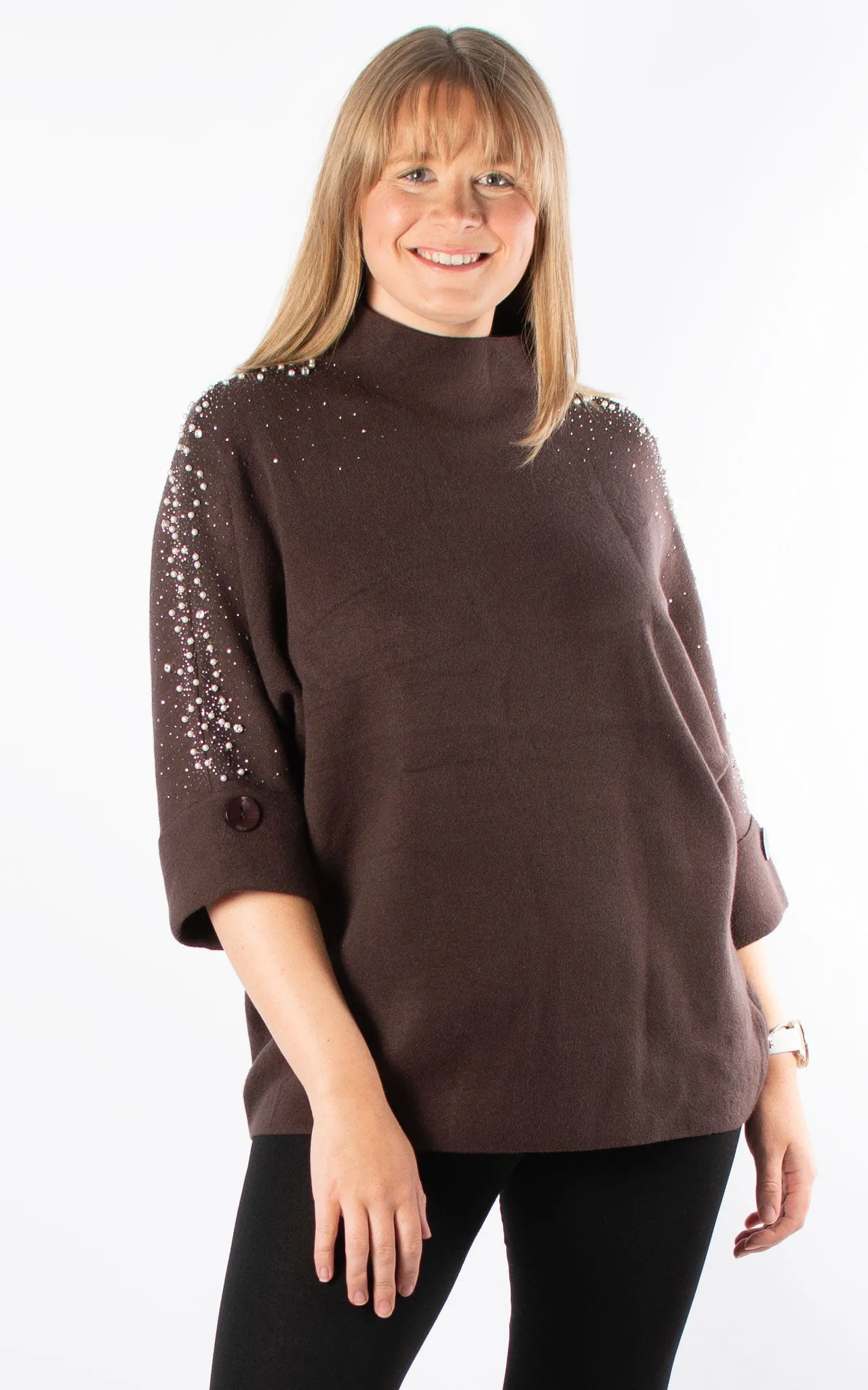 Heather Sparkle Jumper | Chocolate