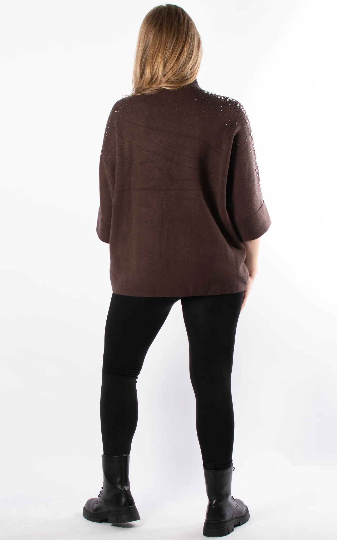 Heather Sparkle Jumper | Chocolate