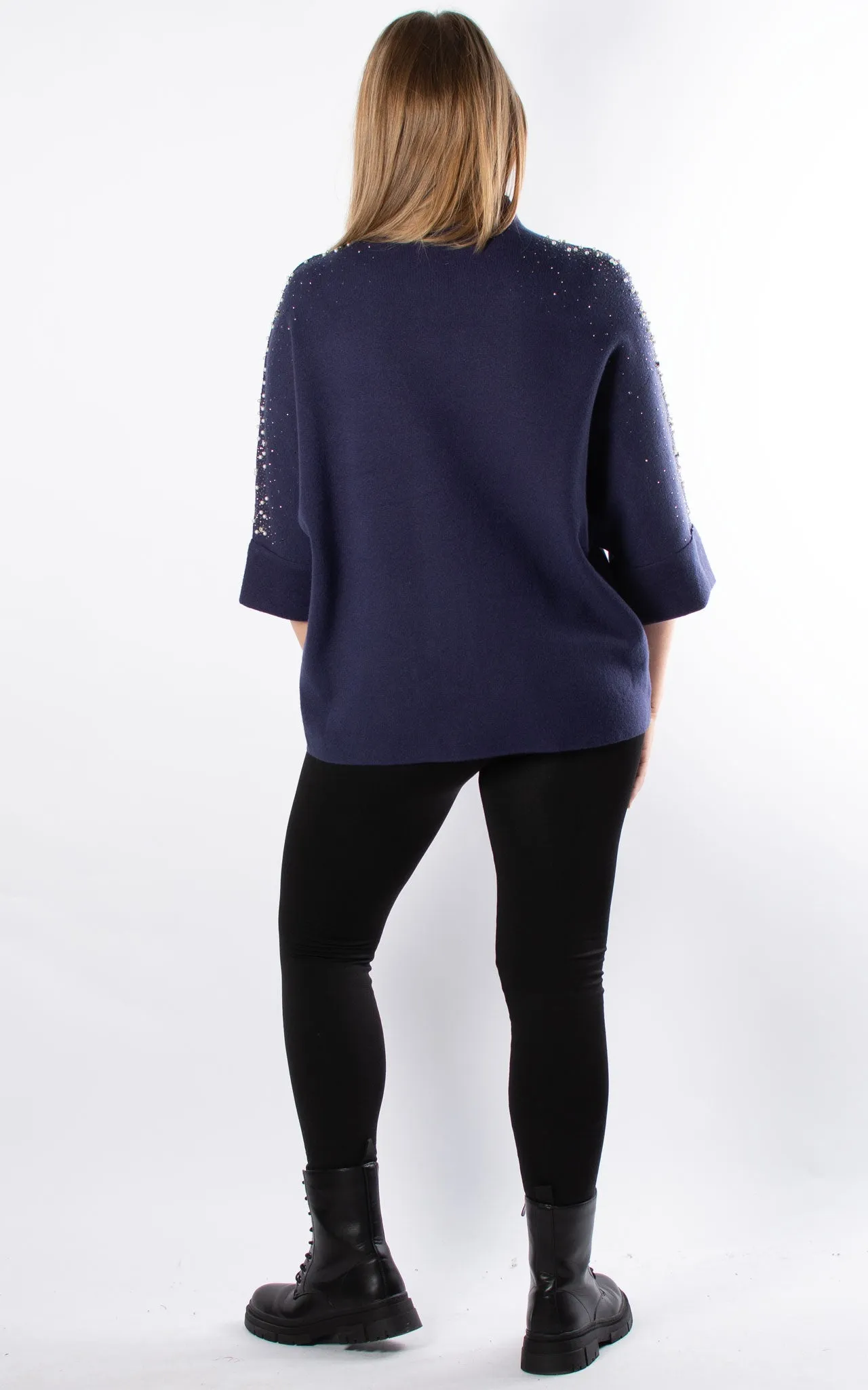 Heather Sparkle Jumper | Navy