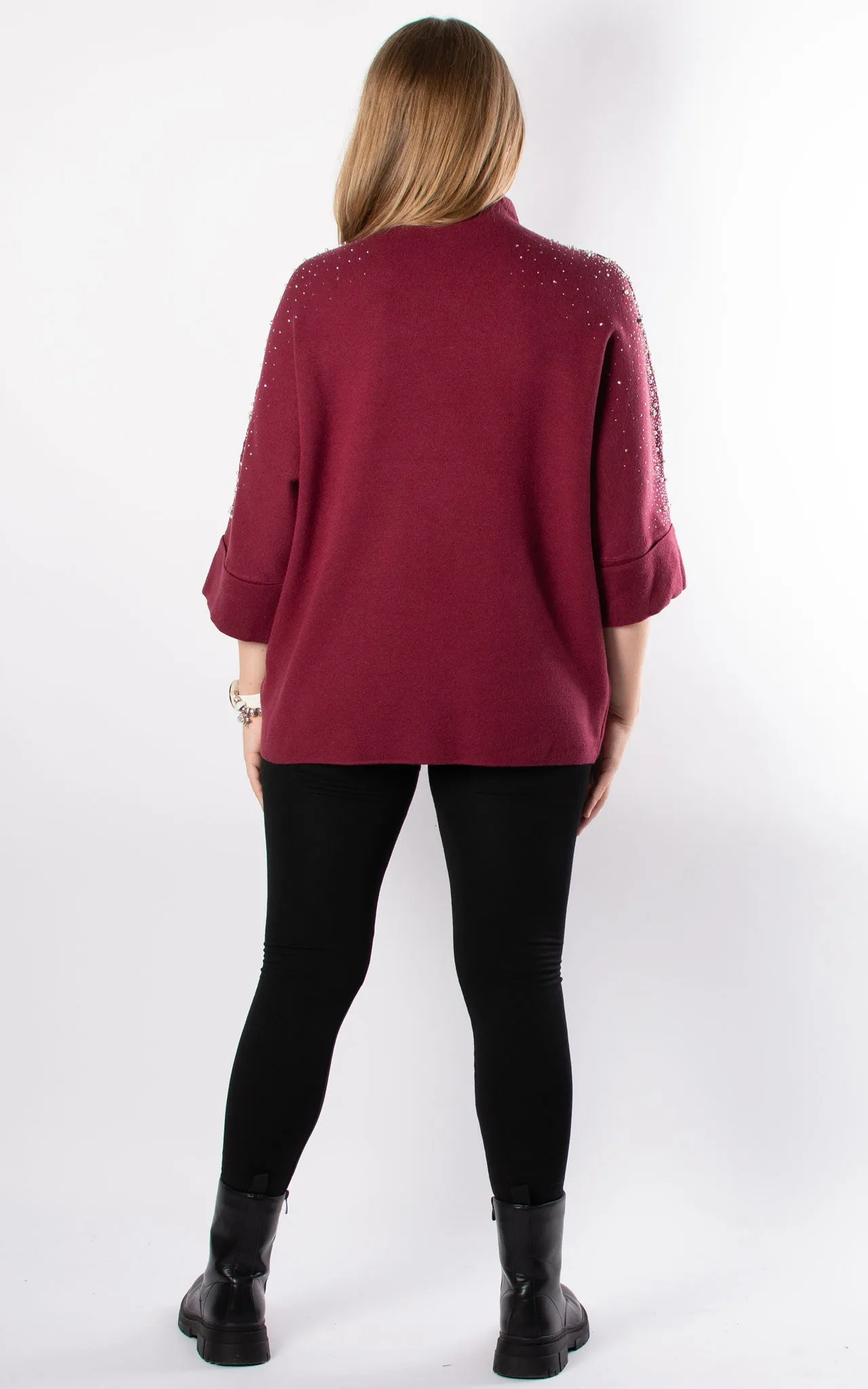 Heather Sparkle Jumper | Wine