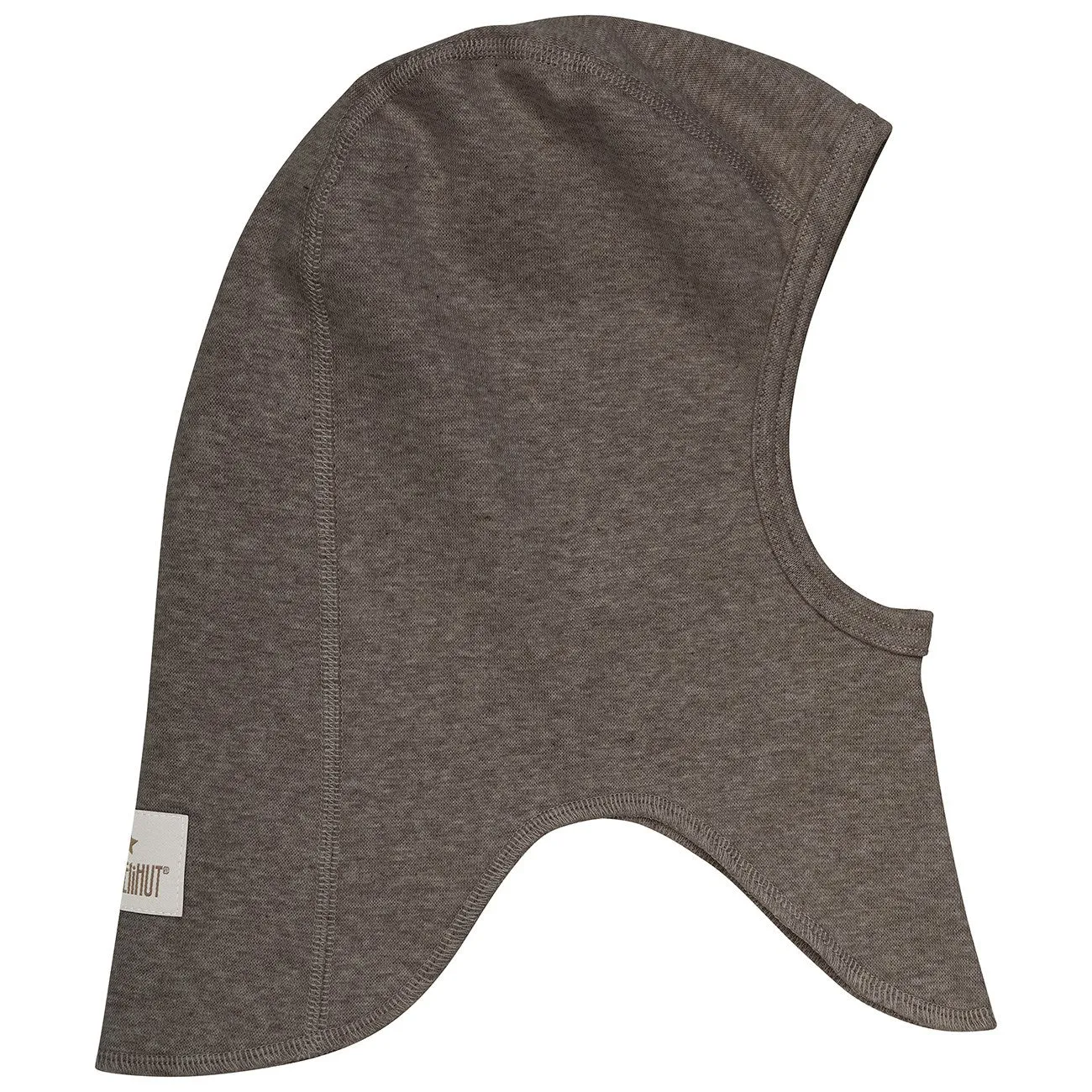 Huttelihut Brown Melange Balaclava Cotton Rib