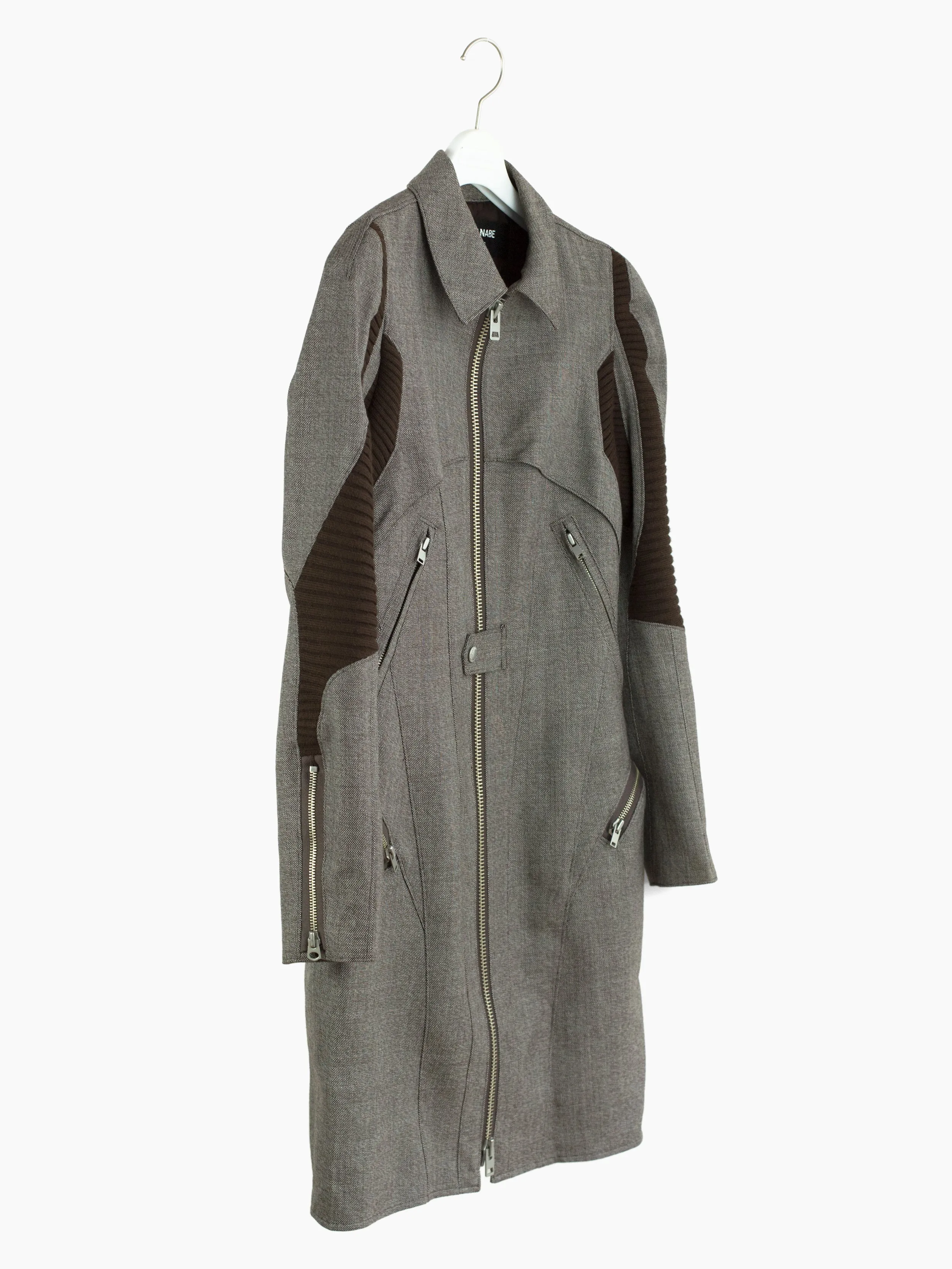 Junya Watanabe AW13 Techno Knit-Insert Coat Dress