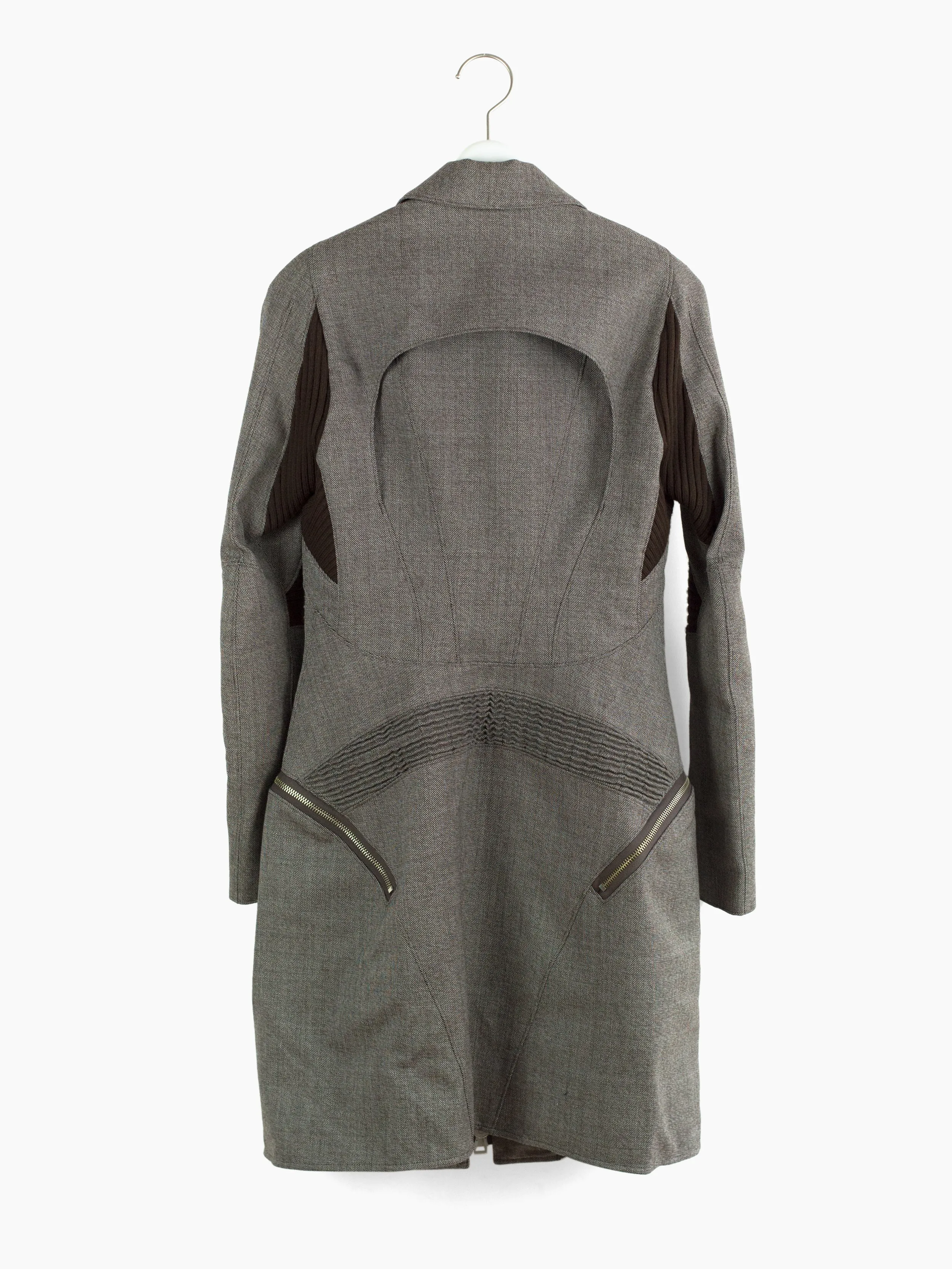 Junya Watanabe AW13 Techno Knit-Insert Coat Dress