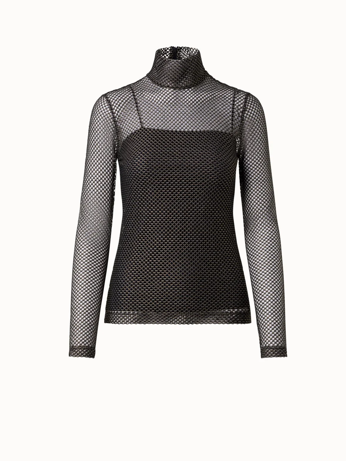 Lurex Stretch Mesh Blouse