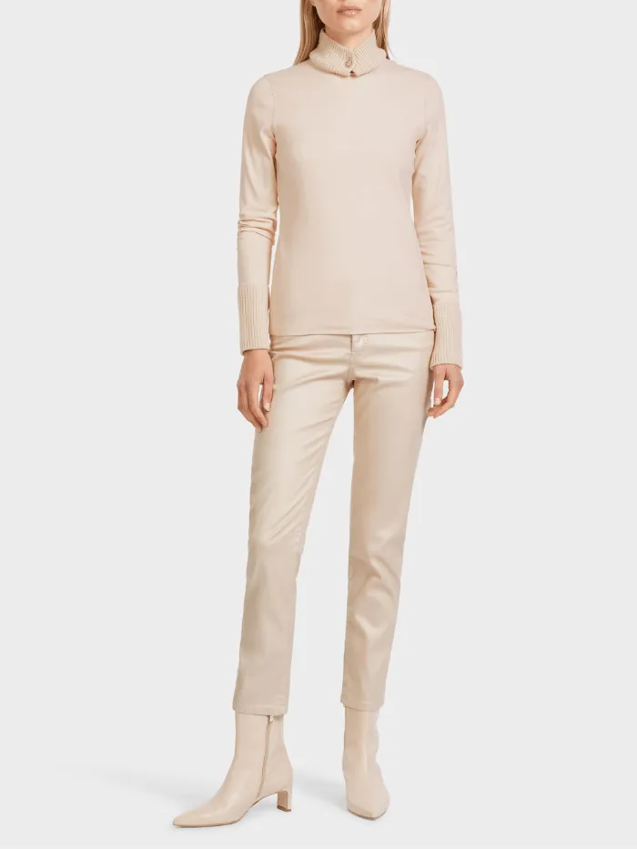 Marc Cain Collections Turtleneck Top In Soft Blossom VC 48.25 J71 COL 157