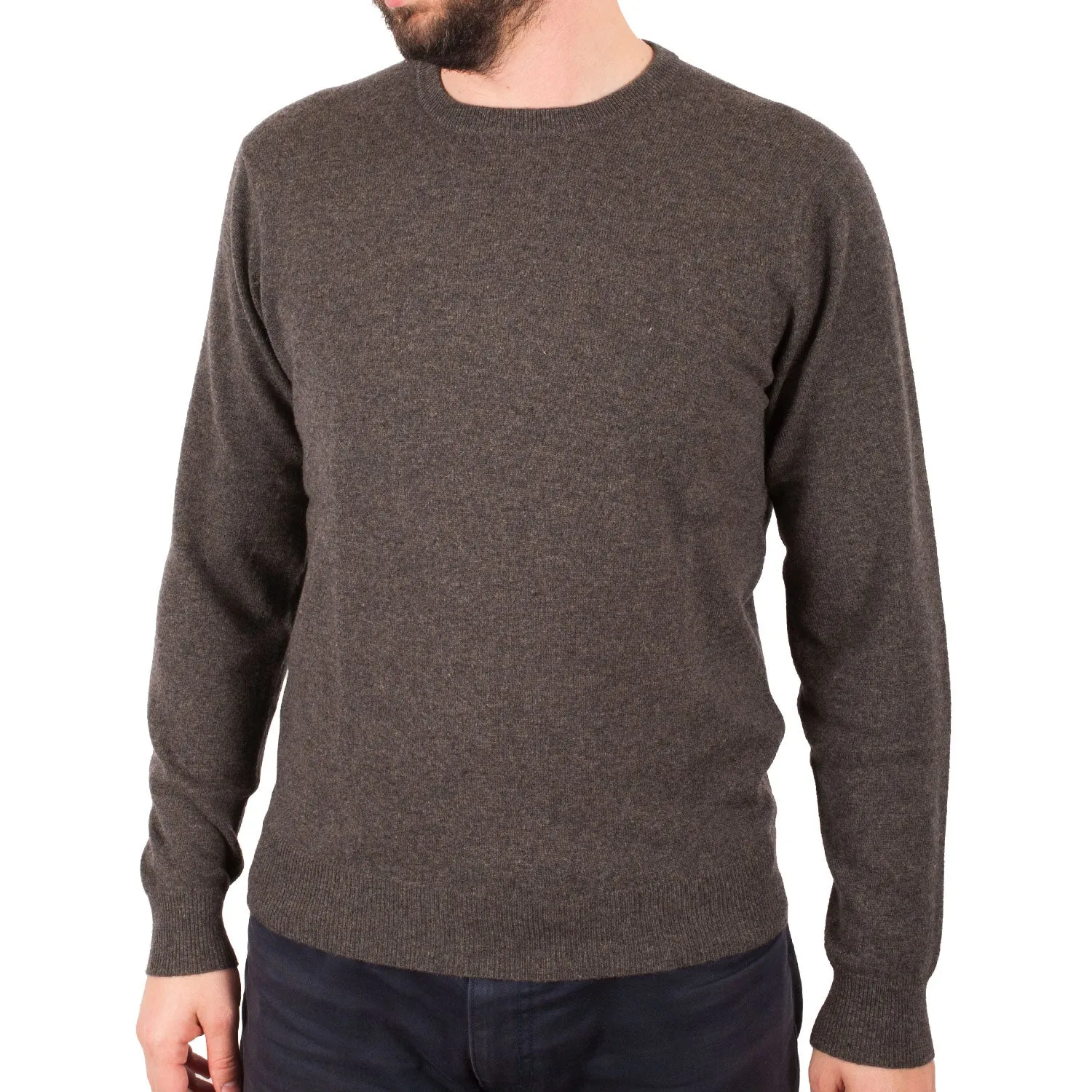 Men's Dunedin Cashmere 100% Cashmere Crew Neck Sweater Ptarmigan