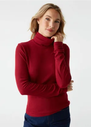 Michael Stars Tara Crop Turtleneck- Lava ***FINAL SALE***