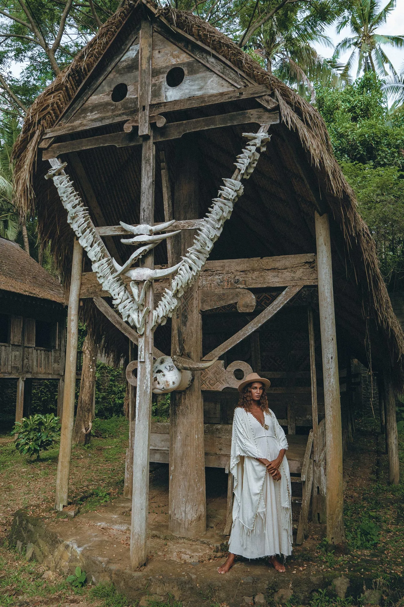 Off-White Boho Beach Wedding Dress • Bohemian Homespun Cotton Dress