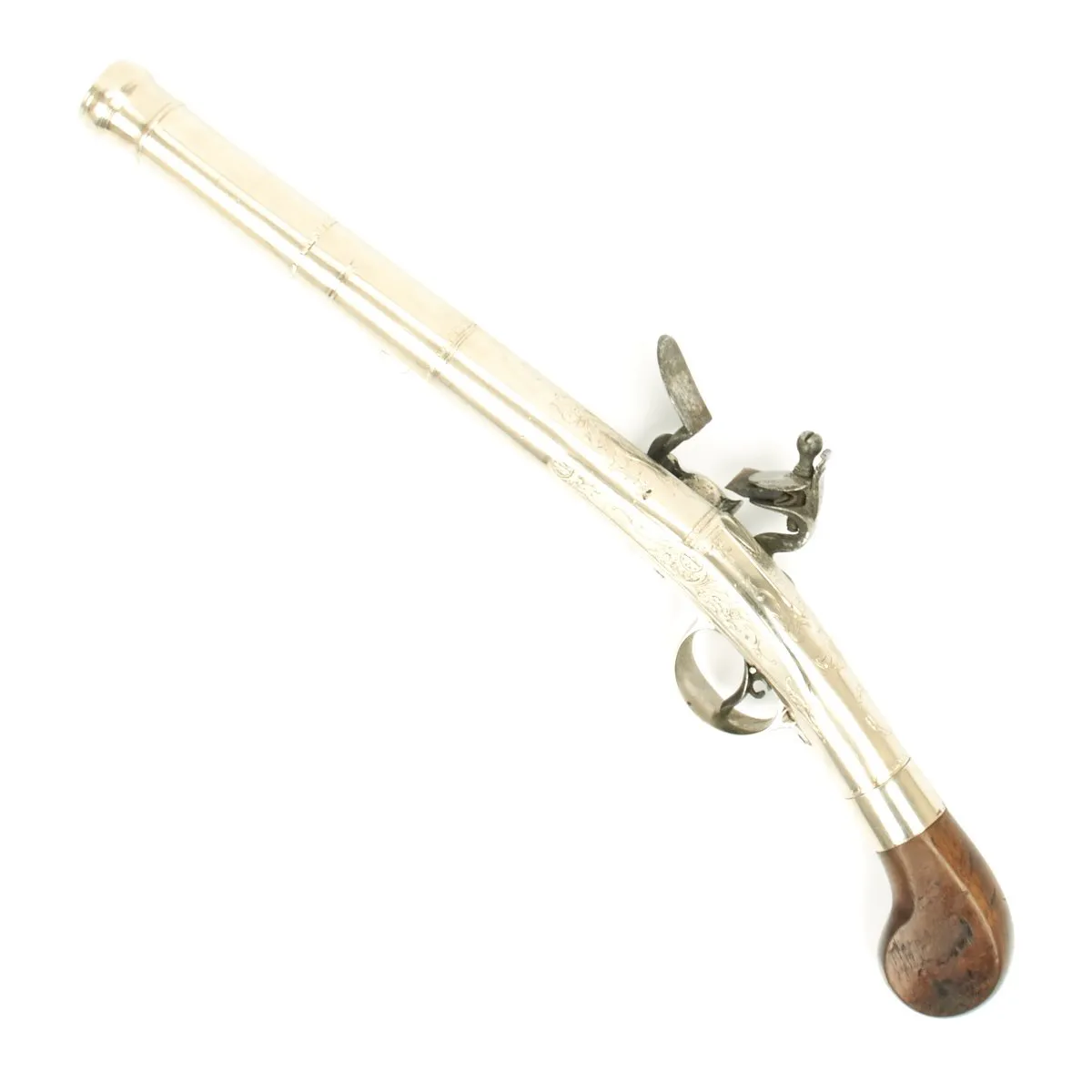 Original English 1810 Flintlock Convertible Combination Pistol and Fowling Gun by Perry of London in Custom Wood Case