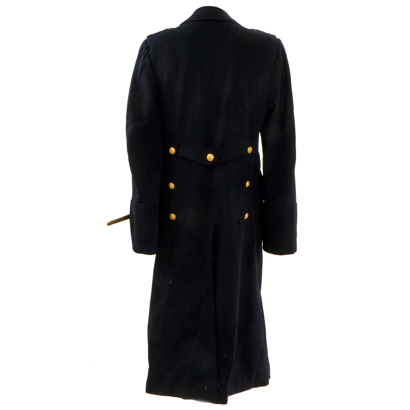 Original German WWII German Kriegsmarine Navy Vice Admiral Wool Overcoat with 2nd Model Dagger by WKC