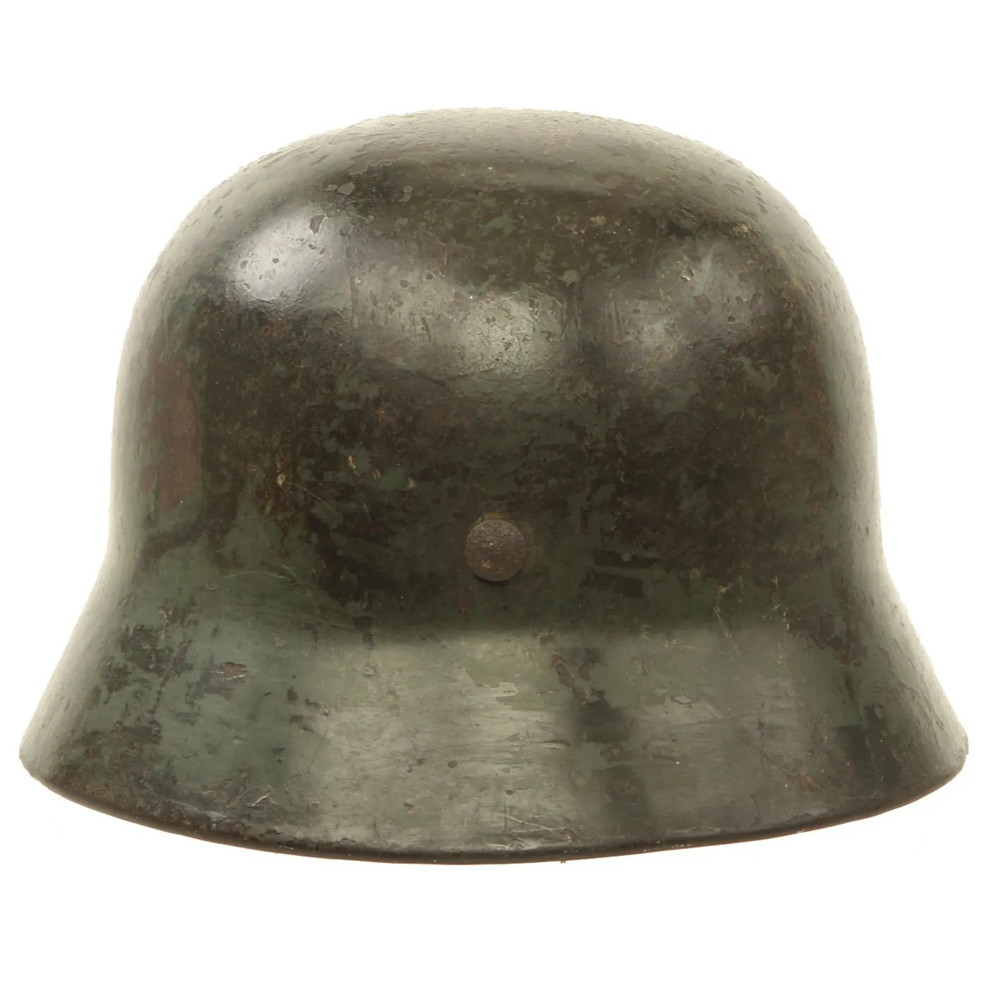 Original Rare German WWII Named Kriegsmarine Navy M35 Single Decal Steel Helmet with 56cm Liner - ET64