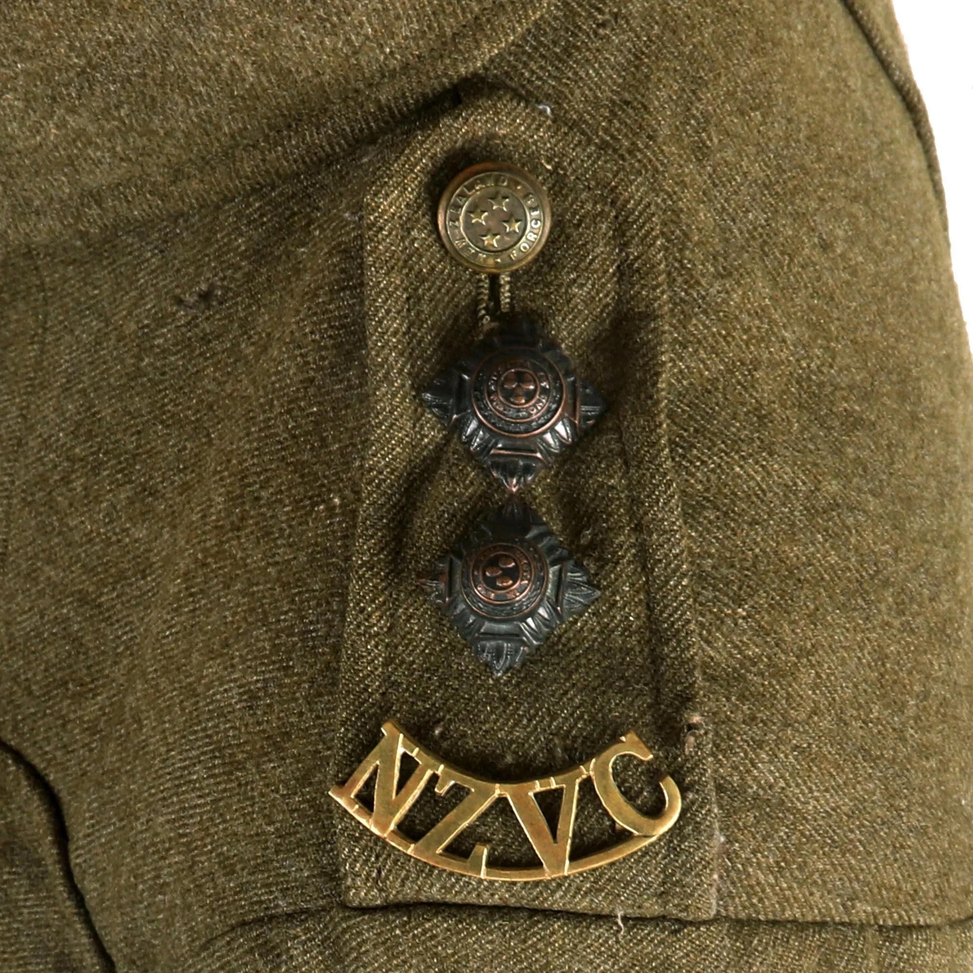 Original WWI ANZAC New Zealand Veterinary Corps Officer’s Uniform, Helmet & Overcoat Grouping - Astoundingly Rare