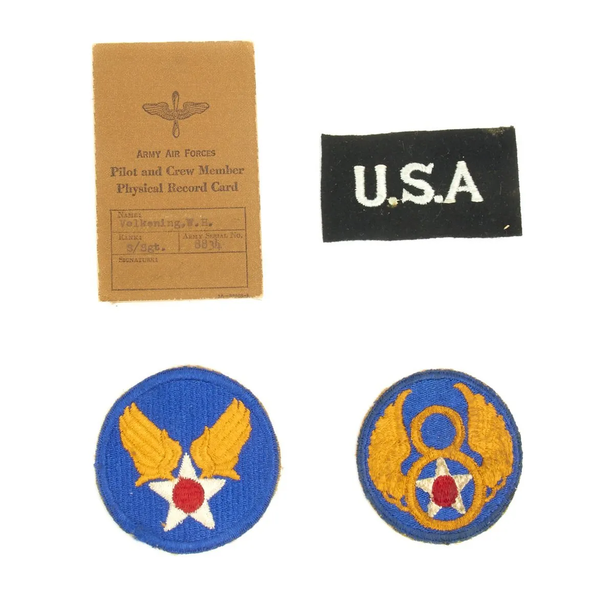 Original WWII 379th Bomb Group B-17 WHIRLAWAY Tail Gunner Grouping - Order of the Winged Boot