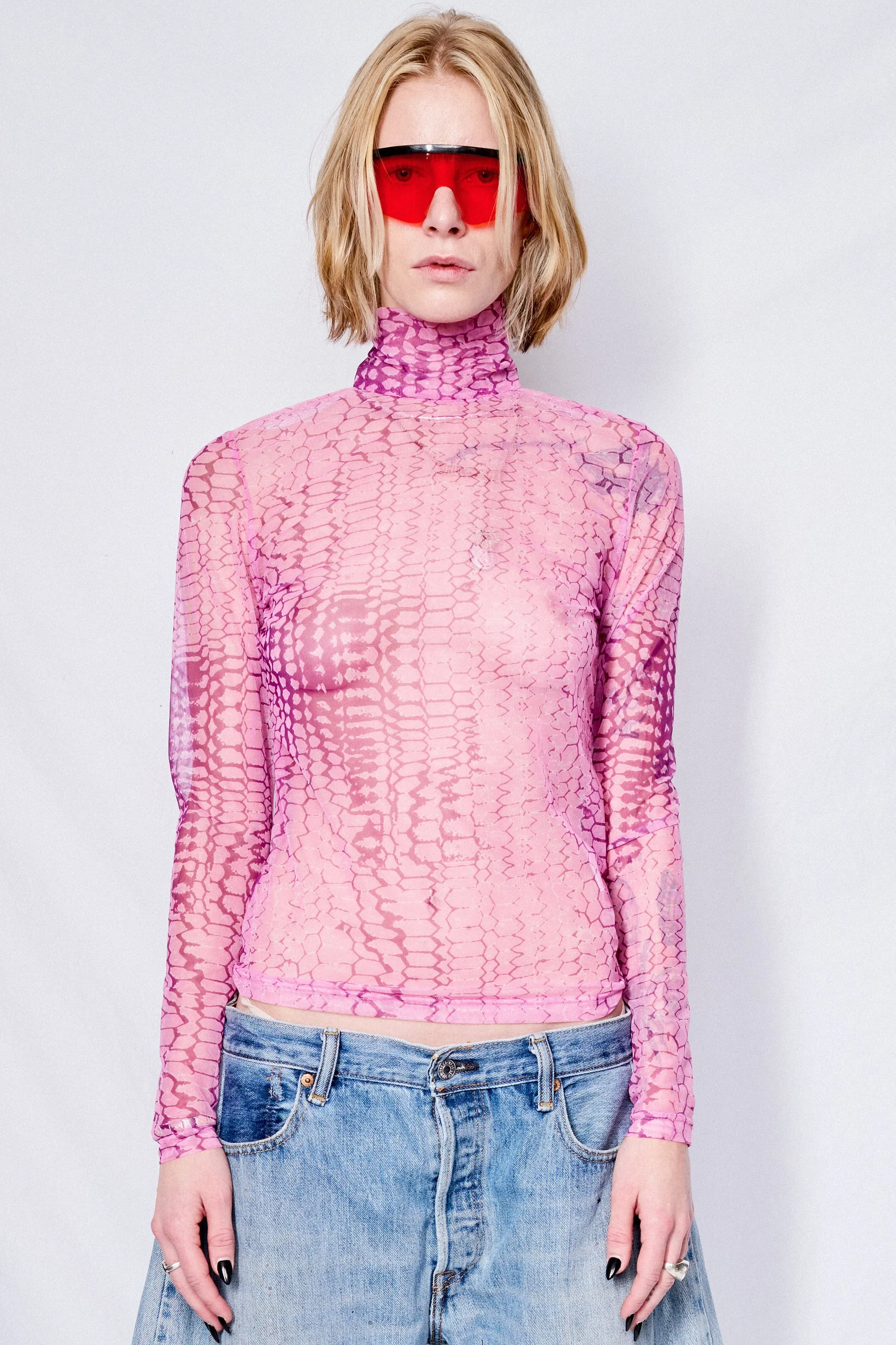 Pink Sulley Turtleneck Top