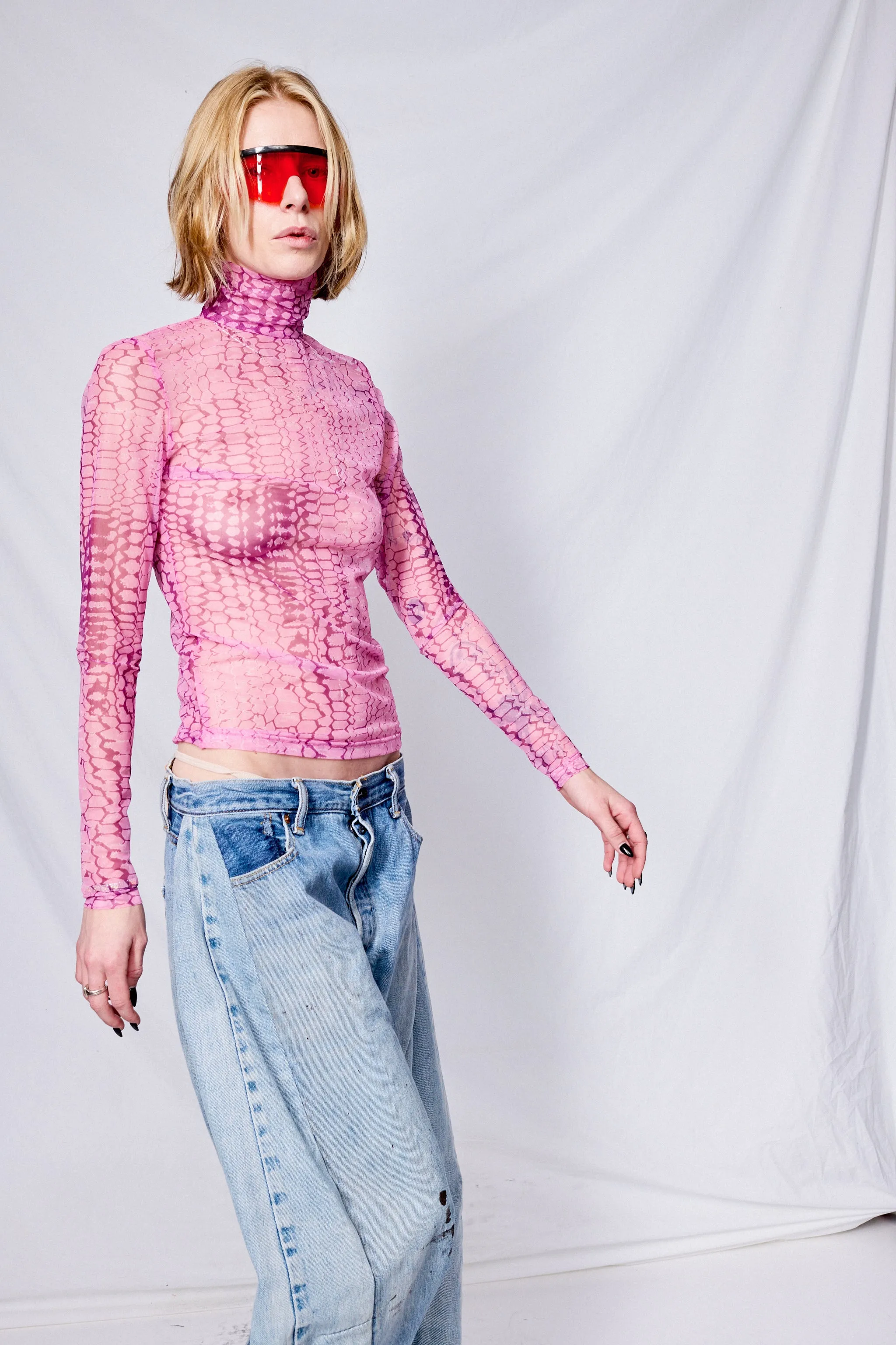 Pink Sulley Turtleneck Top