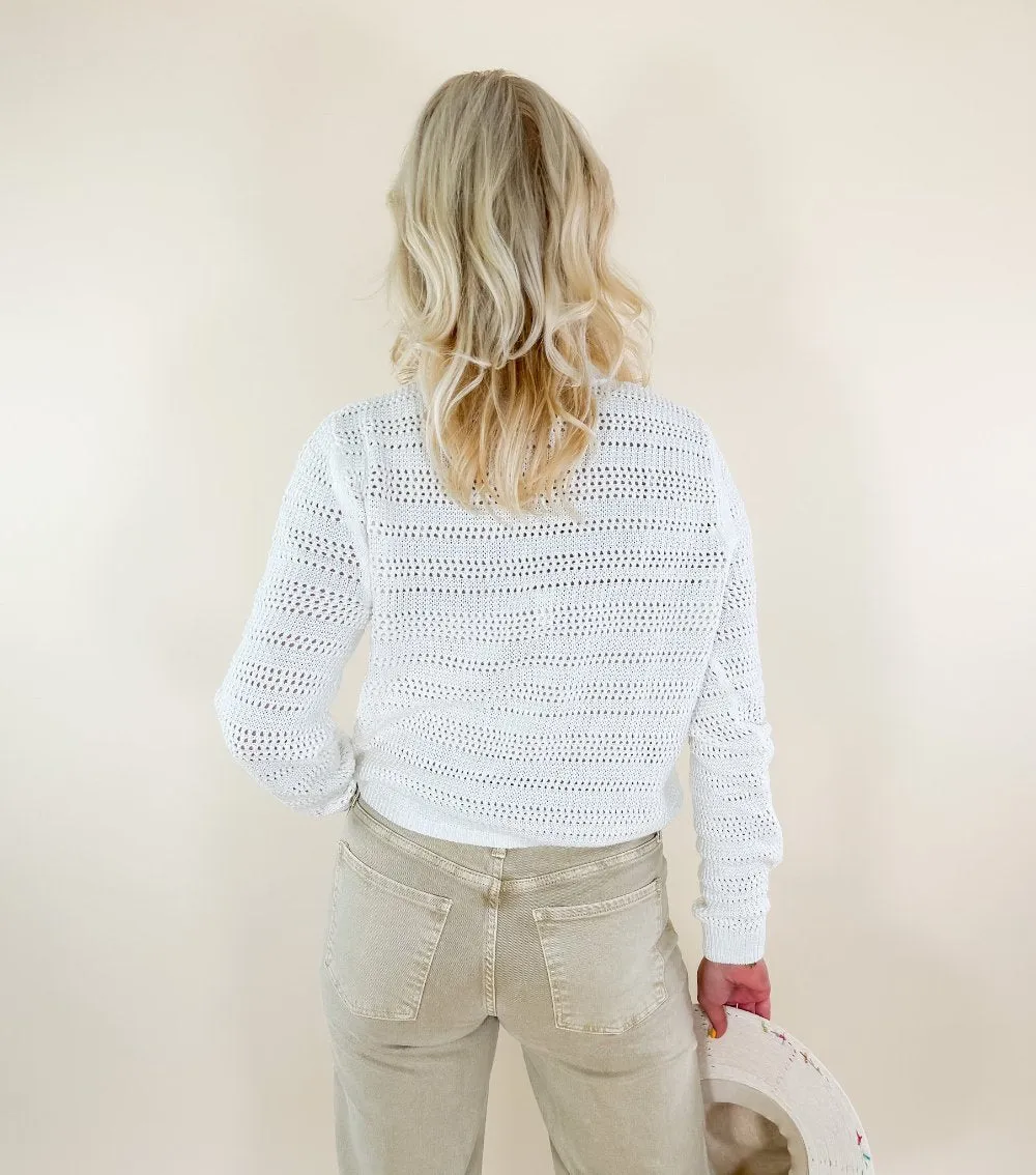 Portia Off White Crop Sweater