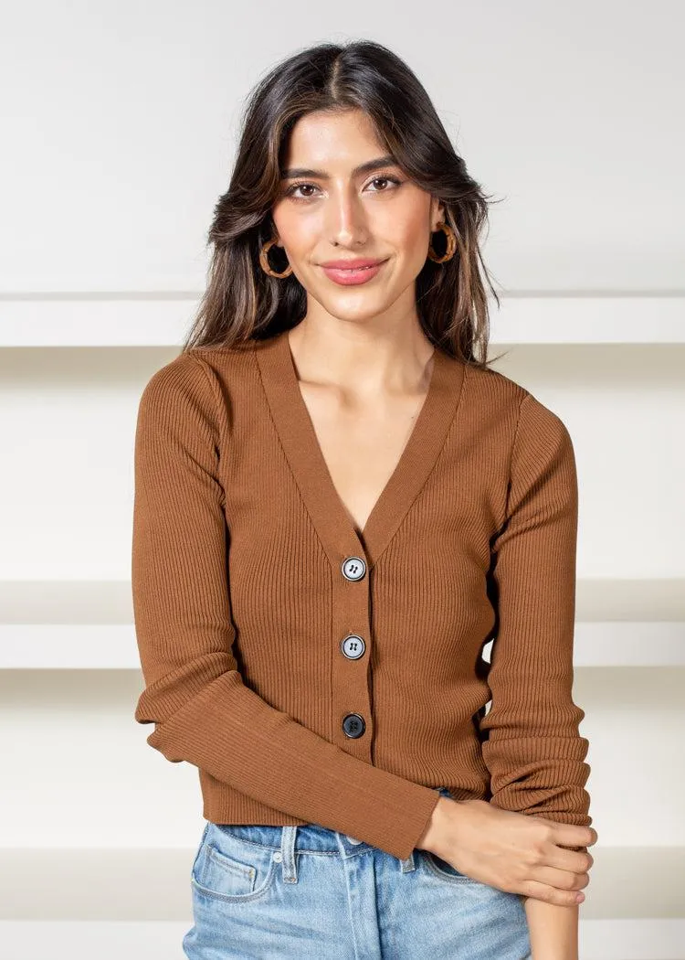 Sanctuary Play It Cool Cardigan-Spice