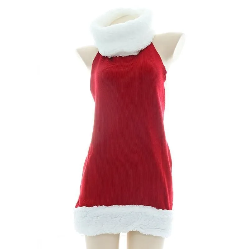 Santa's Knit Turtleneck Dress