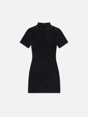 Velvet Mini Dress -- Black